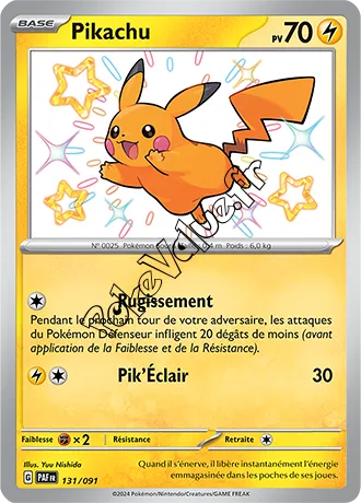 Carte Pokémon Pikachu  n°131 de la série Destinées de Paldea