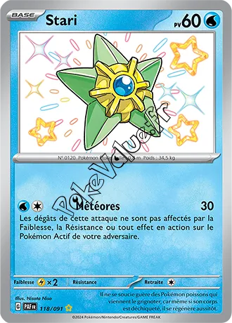 Carte Pokémon Stari  n°118 de la série Destinées de Paldea