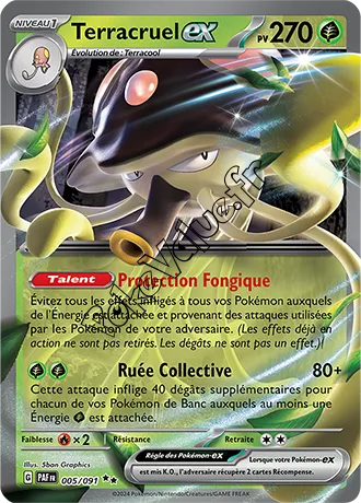Carte Pokémon Terracruel ex  n°005 de la série Destinées de Paldea