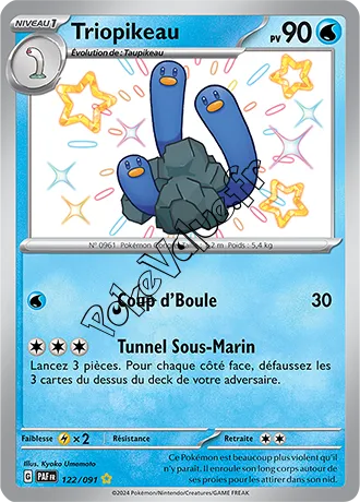 Carte Pokémon Triopikeau  n°122 de la série Destinées de Paldea