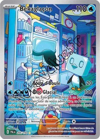 Carte Pokémon Bekaglaçon  n°205 de la série Évolutions à Paldea