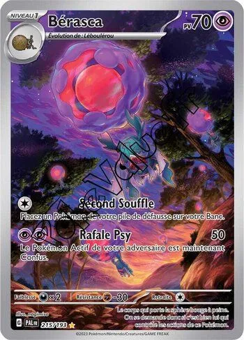 Carte Pokémon Bérasca  n°215 de la série Évolutions à Paldea