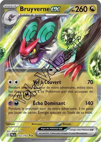 Carte Pokémon Bruyverne ex  n°153 de la série Évolutions à Paldea