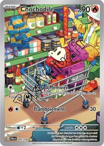Carte Pokémon Chochodile  n°201 de la série Évolutions à Paldea