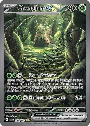 Carte Pokémon Chongjian ex  n°257 de la série Évolutions à Paldea