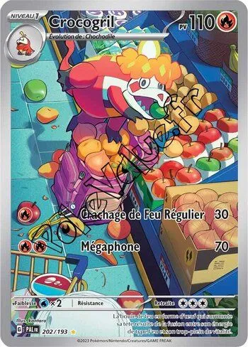 Carte Pokémon Crocogril  n°202 de la série Évolutions à Paldea
