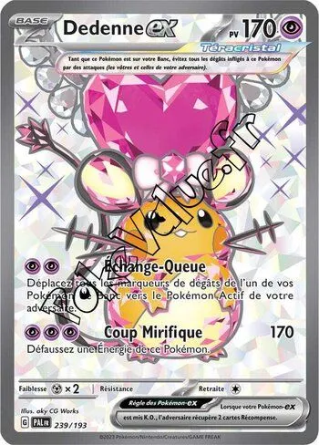 Carte Pokémon Dedenne ex  n°239 de la série Évolutions à Paldea