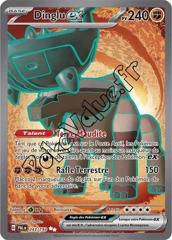 Carte Pokémon Dinglu ex  n°243 de la série Évolutions à Paldea