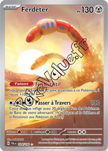 Carte Pokémon Ferdeter  n°224 de la série Évolutions à Paldea