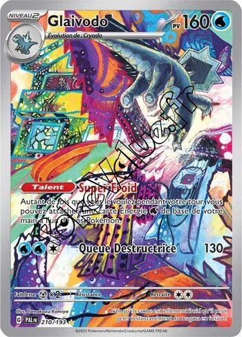Carte Pokémon Glaivodo  n°210 de la série Évolutions à Paldea