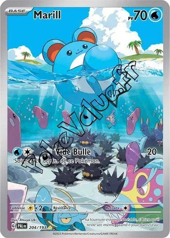 Carte Pokémon Marill  n°204 de la série Évolutions à Paldea