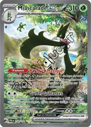 Carte Pokémon Miascarade ex  n°256 de la série Évolutions à Paldea