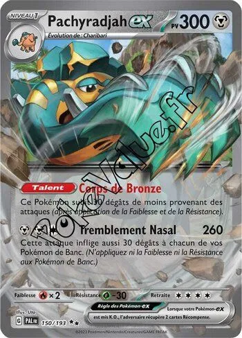 Carte Pokémon Pachyradjah ex  n°150 de la série Évolutions à Paldea