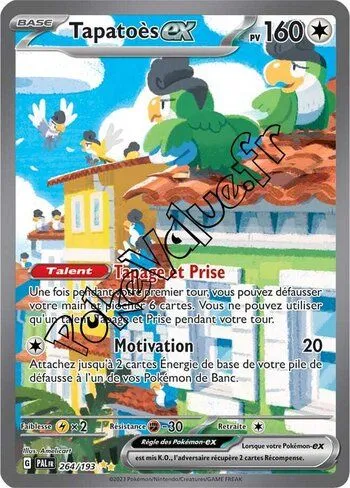 Carte Pokémon Tapatoès ex  n°264 de la série Évolutions à Paldea