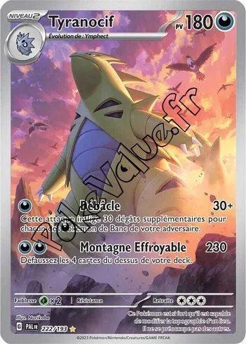 Carte Pokémon Tyranocif  n°222 de la série Évolutions à Paldea