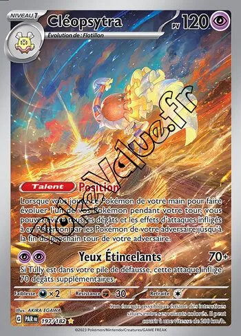 Carte Pokémon Cléopsytra  n°197 de la série Faille Paradoxe