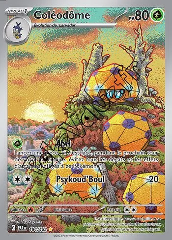 Carte Pokémon Coléodôme  n°184 de la série Faille Paradoxe