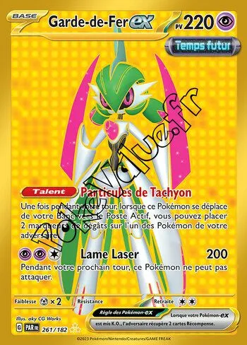 Carte Pokémon Garde-de-Fer ex  n°261 de la série Faille Paradoxe