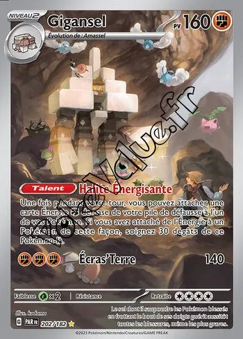 Carte Pokémon Gigansel  n°202 de la série Faille Paradoxe