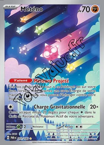 Carte Pokémon Météno  n°201 de la série Faille Paradoxe