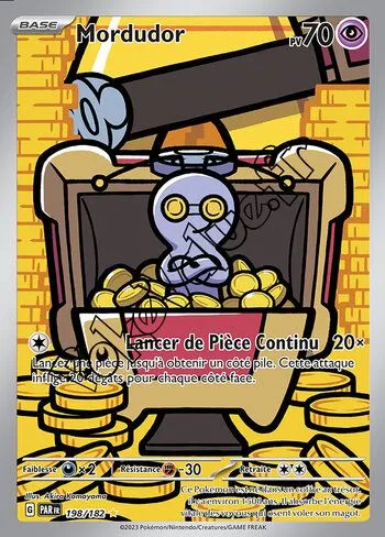Carte Pokémon Mordudor  n°198 de la série Faille Paradoxe