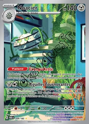 Carte Pokémon Noacier  n°209 de la série Faille Paradoxe