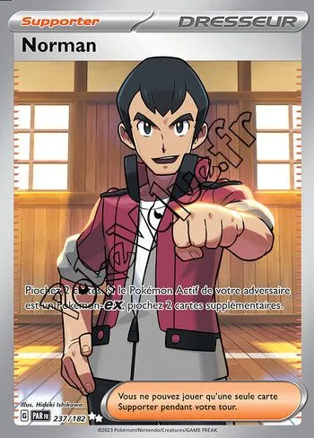 Carte Pokémon Norman n°237 de la série Faille Paradoxe