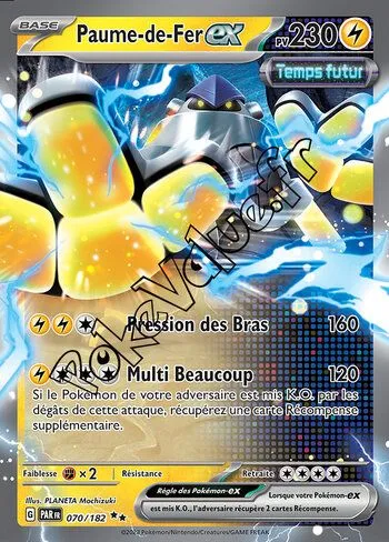 Carte Pokémon Paume-de-Fer ex  n°070 de la série Faille Paradoxe