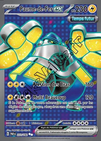 Carte Pokémon Paume-de-Fer ex  n°223 de la série Faille Paradoxe