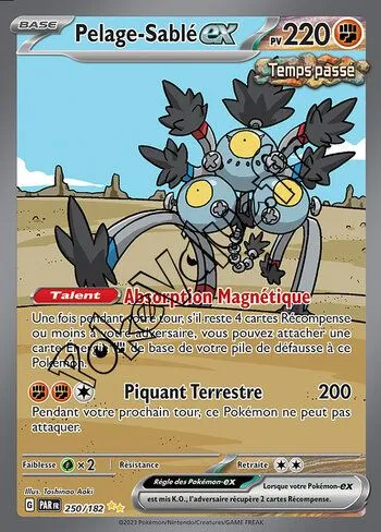 Carte Pokémon Pelage-Sablé ex  n°250 de la série Faille Paradoxe