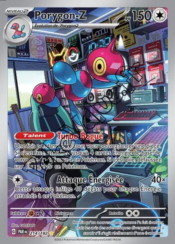Carte Pokémon Porygon-Z  n°214 de la série Faille Paradoxe