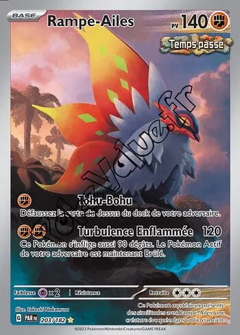 Carte Pokémon Rampe-Ailes  n°203 de la série Faille Paradoxe