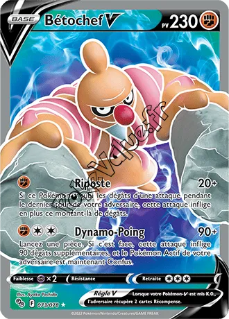 Carte Pokémon Bétochef V  n°073 de la série Pokémon GO