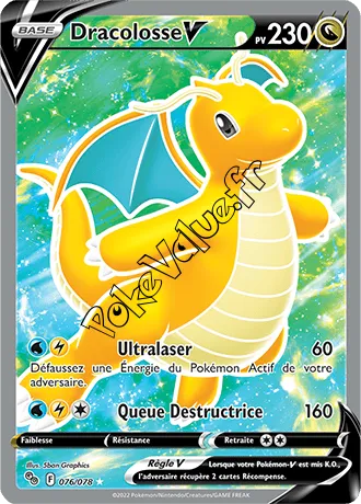 Carte Pokémon Dracolosse V  n°076 de la série Pokémon GO