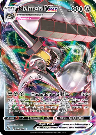 Carte Pokémon Melmetal VMAX  n°048 de la série Pokémon GO
