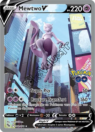 Carte Pokémon Mewtwo V  n°072 de la série Pokémon GO
