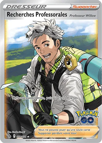 Carte Pokémon Recherches Professorales n°078 de la série Pokémon GO
