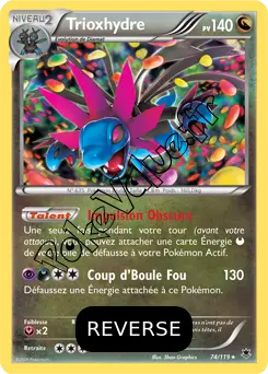 Carte Pokémon Hydreigon  Reverse n°74 de la série Vigueur Spectrale