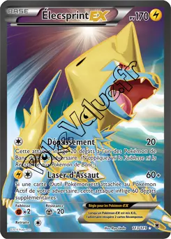 Carte Pokémon Manectric EX  n°113 de la série Vigueur Spectrale