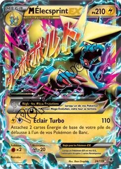 Carte Pokémon MManectric EX  n°24 de la série Vigueur Spectrale