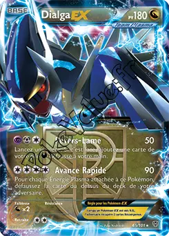 Carte Pokémon Dialga EX  n°65 de la série Explosion Plasma