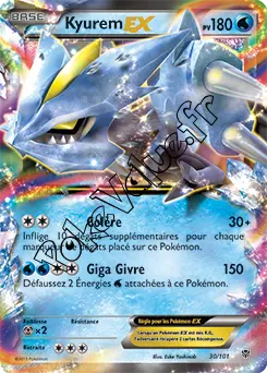 Carte Pokémon Kyurem EX  n°30 de la série Explosion Plasma