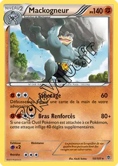 Carte Pokémon Mackogneur n°50 de la série Explosion Plasma