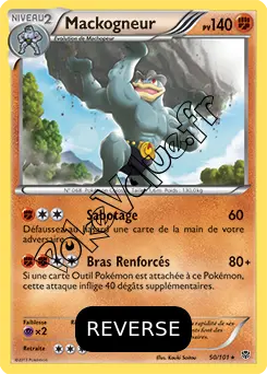 Carte Pokémon Mackogneur Reverse n°50 de la série Explosion Plasma