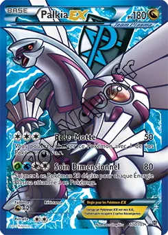 Carte Pokémon Palkia EX  n°100 de la série Explosion Plasma