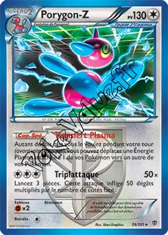 Carte Pokémon Porygon-Z n°74 de la série Explosion Plasma