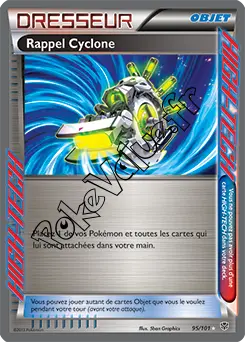 Carte Pokémon Rappel Cyclone n°95 de la série Explosion Plasma
