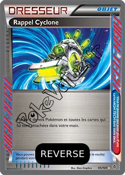Carte Pokémon Rappel Cyclone Reverse n°95 de la série Explosion Plasma