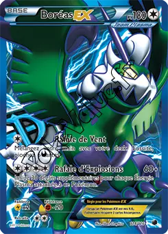 Carte Pokémon Boréas EX n°114 de la série Glaciation Plasma