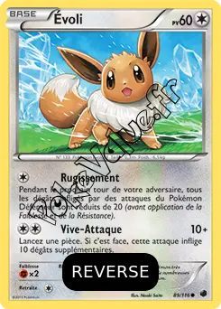 Carte Pokémon Évoli Reverse n°89 de la série Glaciation Plasma